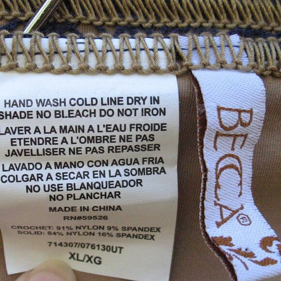 NWOT Becca Blue Crochet Wanderlust Hipster Bikini Bottoms XL - Picture 9 of 9